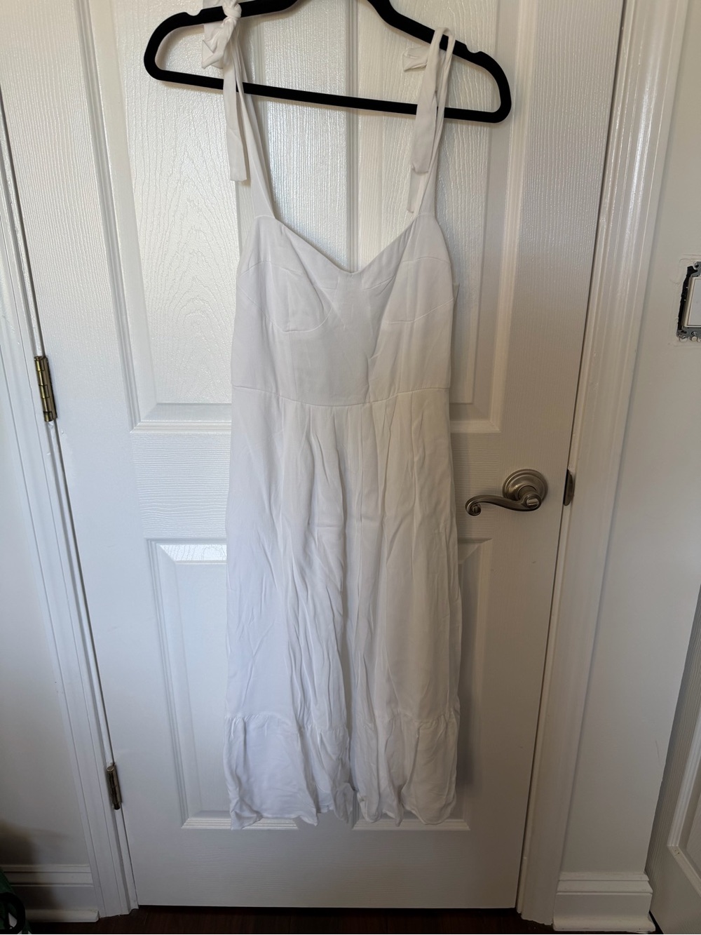 Steve Madden White Tie-Shoulder Midi Sundress